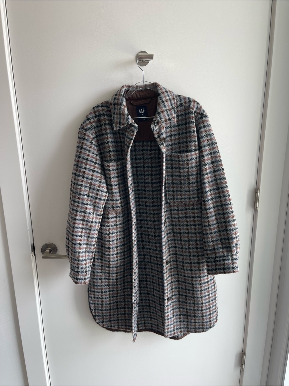 GAP Women's Plaid Wool-Blend Coat - Multi-Color